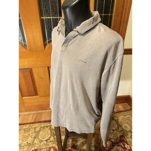 Patagonia Shirt Men's 3 Button Long Sleeve Performance Gray (see Measurements)